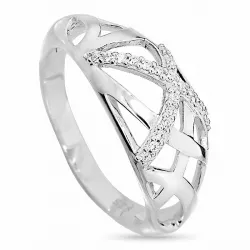 strukturert ring i sølv